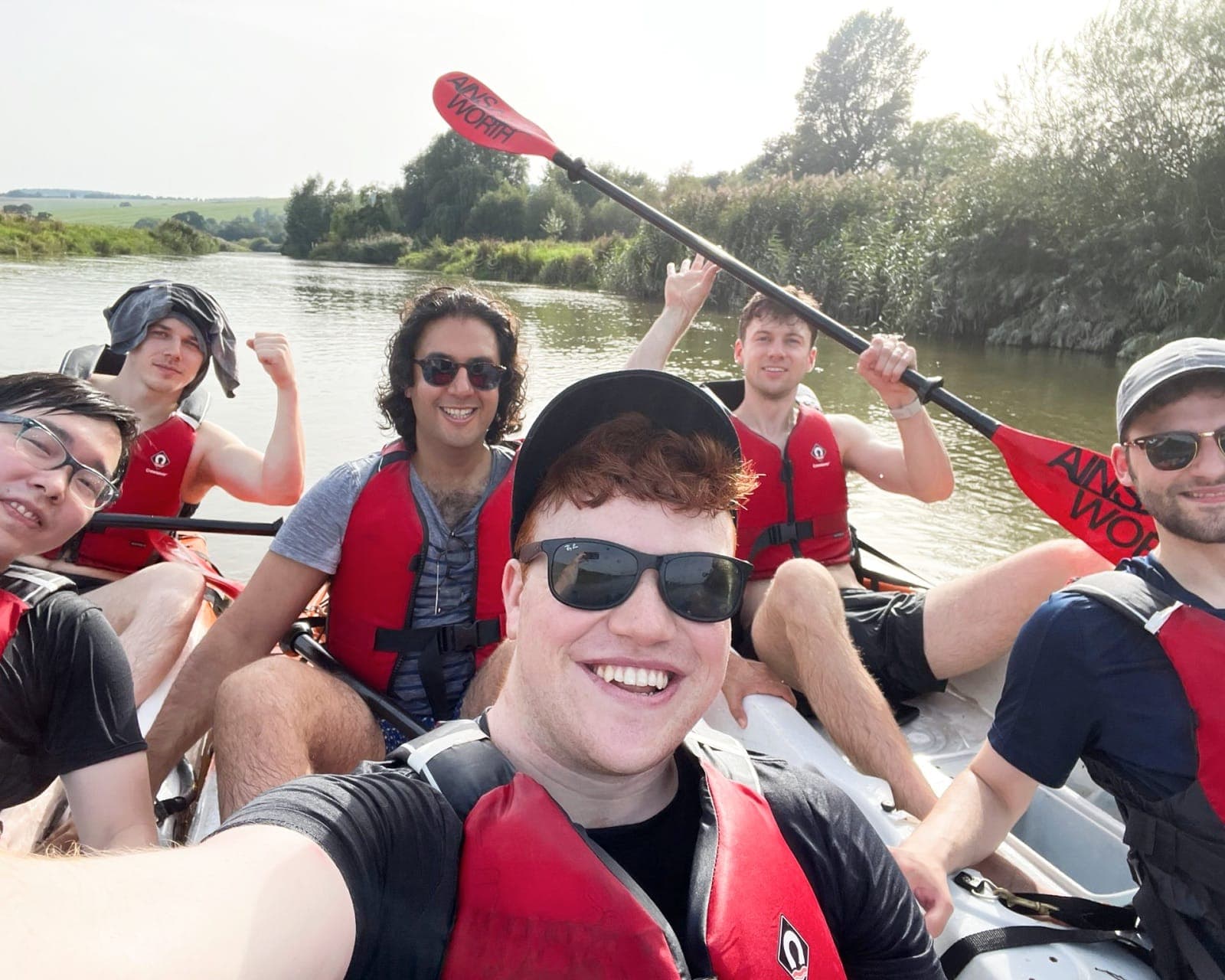 Humanloop team kayaking