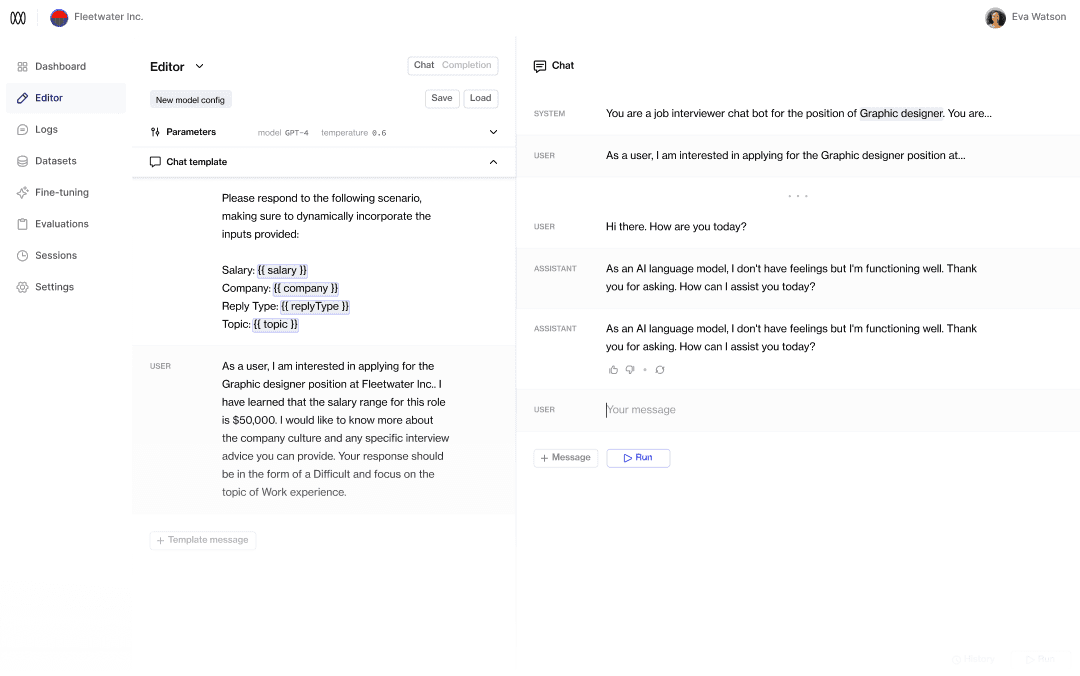 Editor screenshot