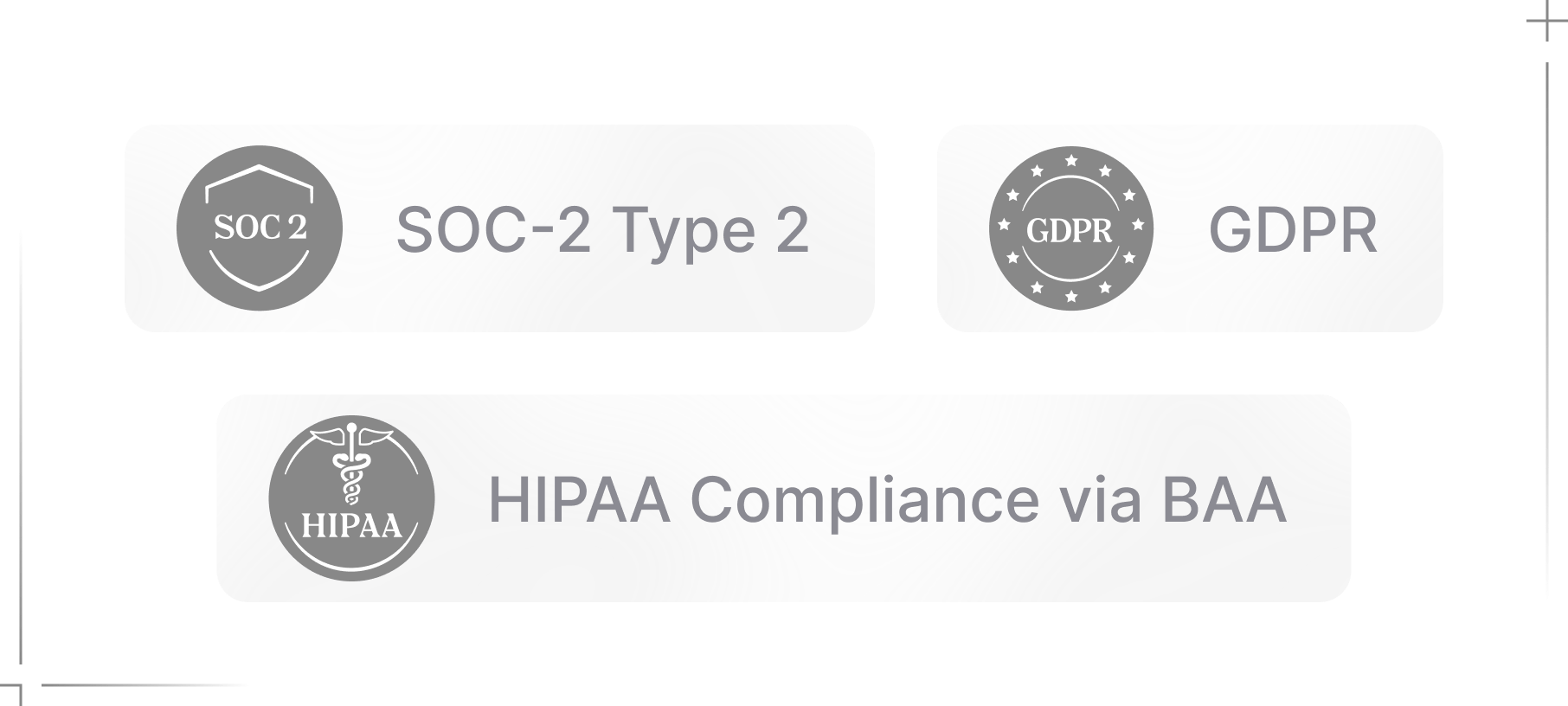 Compliance certification logos