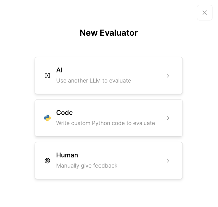 Evaluators supported on Humanloop