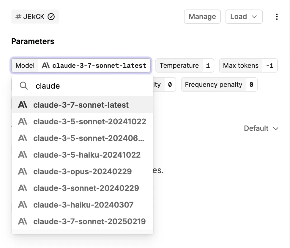 Screenshot showing Claude 3.7 Sonnet
