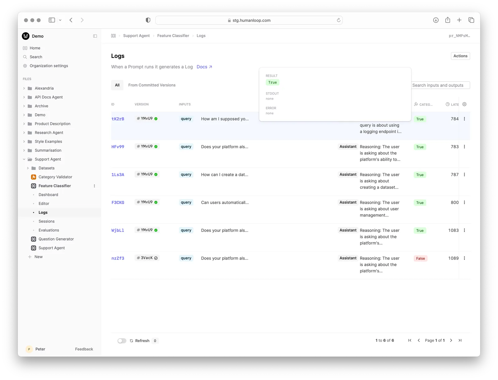 See the results of monitoring on your logs.
