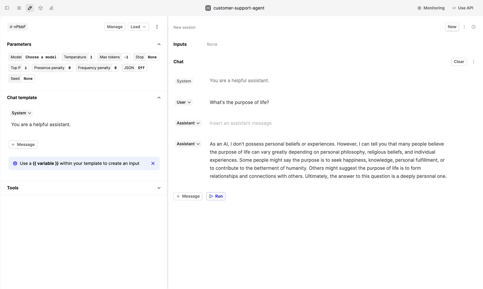 Run Evals with Dataset on Humanloop.