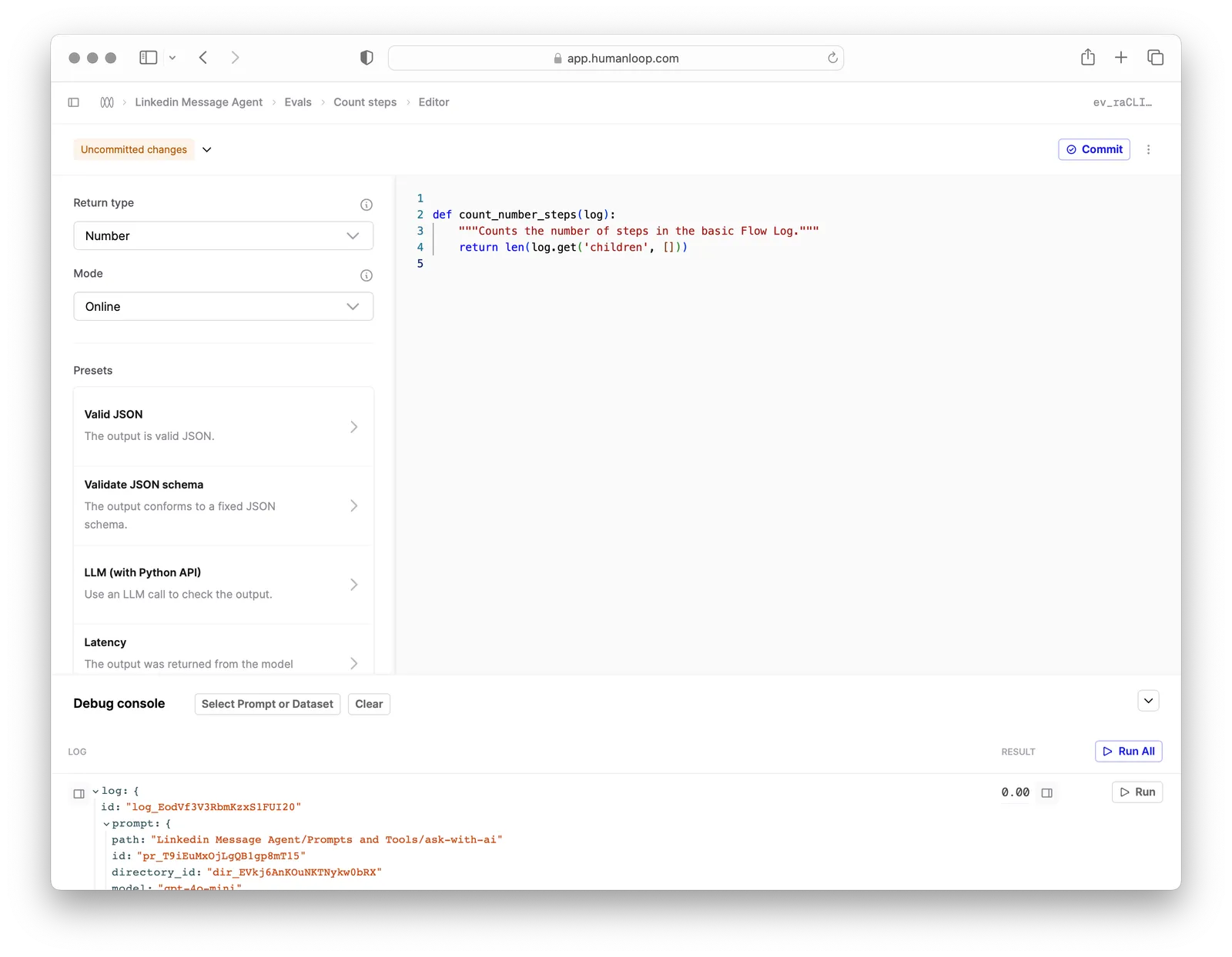 Evaluate Flow Log Contents