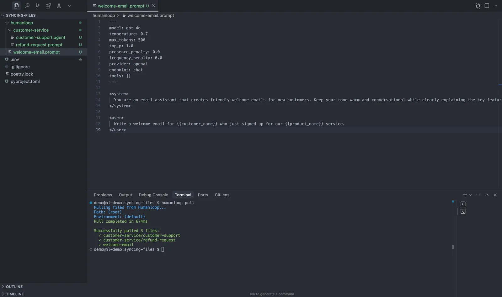 Pulling Files from Humanloop