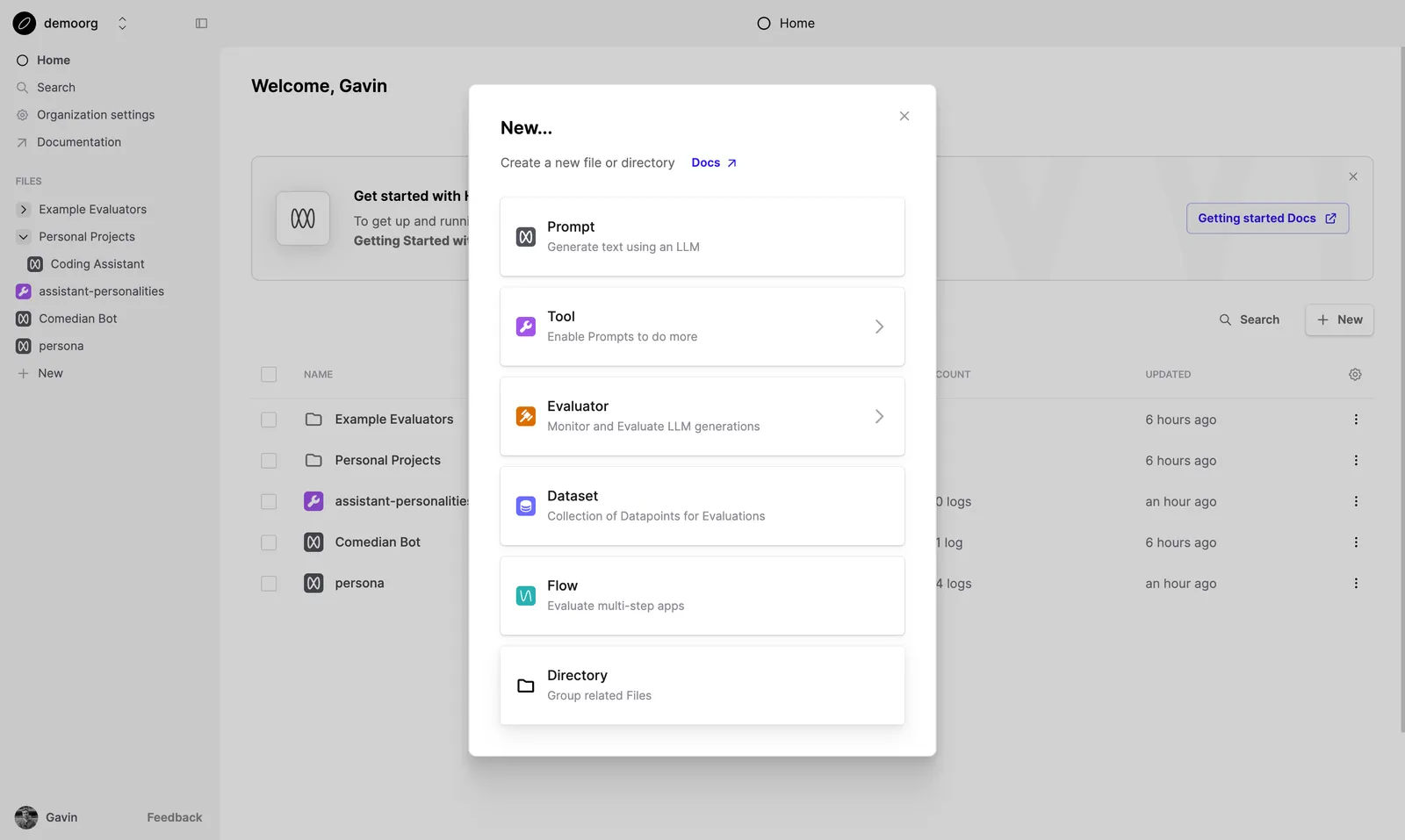 Creating a new directory